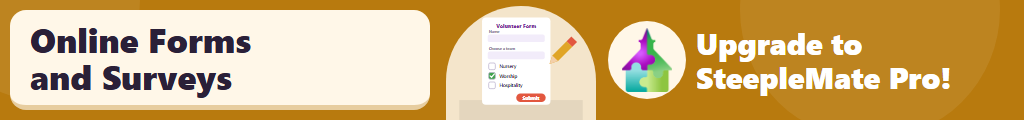 Online forms and surveys with SteepleMate Pro.